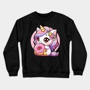 Unicorn donut Crewneck Sweatshirt